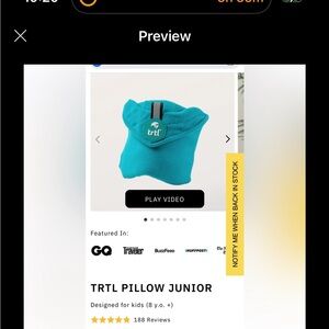 💄TRTL TRAVEL PILLOW JUNIOR new